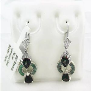 Genuine Opal and Mystic Topaz Dangle Earrings